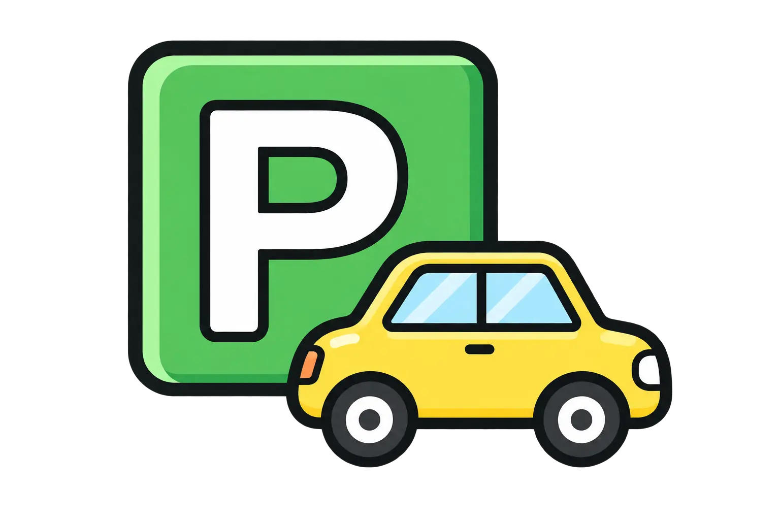 駐車練習を表すイラスト